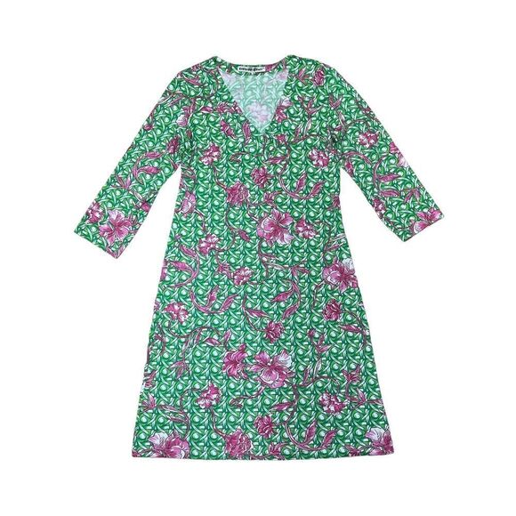 Barbara Gerwit Dresses & Skirts - Barbara Gerwit Dress Small Floral Bamboo Ratan Catalina Cloth Tunic Resort S